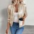 Damen Frühling/Herbst Oberbekleidung Lässig Unifarben Langarm Jacke