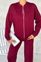 Damen Unifarben Zweiteiliges Set Täglich Langarm Lässig Frühling/Herbst Bluse mit Hose Matching Set