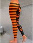 Damen Halloween Retro Alle Jahreszeiten Lang Leggings