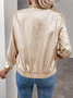 Damen Frühling/Herbst Oberbekleidung Lässig Unifarben Langarm Jacke