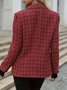 Damen Geometrisch Frühling/Herbst Oberbekleidung Lässig Langarm Schalkragen Regelmäßig Blazer