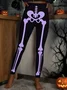 Damen Halloween Retro Alle Jahreszeiten Lang Leggings