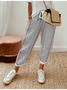 Damen Gestreift Lang Hose Lässig Frühling/Herbst Hose