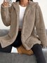 Damen Frühling/Herbst Oberbekleidung Lässig Unifarben Langarm Kapuze Jacke