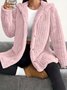Damen Frühling/Herbst Oberbekleidung Lässig Unifarben Langarm Kapuze Jacke