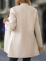 Damen Frühling/Herbst Oberbekleidung Lässig Unifarben Langarm Schalkragen Jacke