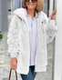 Damen Winter Oberbekleidung Retro Unifarben Langarm Schalkragen Jacke