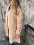 Damen Frühling/Herbst Oberbekleidung Lässig Unifarben Langarm Schalkragen Jacke