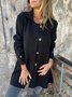 Damen Frühling/Herbst Oberbekleidung Lässig Unifarben Langarm Schalkragen Jacke