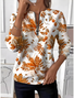 Retro Rundhals Ahornblatt Sweatshirt