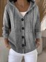 Damen Unifarben Ärmellos Bequem Retro Strickjacke