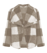 Damen Frühling/Herbst Oberbekleidung Lässig Gestreift Langarm Schalkragen Jacke