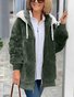 Damen Winter Oberbekleidung Retro Unifarben Langarm Schalkragen Jacke