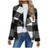 Damen Frühling/Herbst Oberbekleidung Lässig Gestreift Langarm Schalkragen Jacke