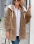 Damen Winter Oberbekleidung Retro Unifarben Langarm Schalkragen Jacke