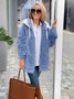 Damen Winter Oberbekleidung Retro Unifarben Langarm Schalkragen Jacke