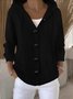 Damen Unifarben Ärmellos Bequem Retro Strickjacke