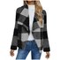 Damen Frühling/Herbst Oberbekleidung Lässig Gestreift Langarm Schalkragen Jacke