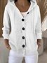 Damen Unifarben Ärmellos Bequem Retro Strickjacke