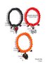 Heiß Verkauf Orange Reis Perlen Kristall Metall-plattiert Polymer Ton Kürbis Schädel Pendant Halloween Perlen Armband