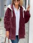 Damen Winter Oberbekleidung Retro Unifarben Langarm Schalkragen Jacke