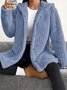 Damen Frühling/Herbst Oberbekleidung Lässig Unifarben Langarm Kapuze Jacke