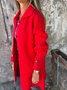 Damen Frühling/Herbst Oberbekleidung Lässig Unifarben Langarm Schalkragen Jacke