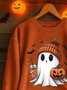 Retro Rundhals Halloween Sweatshirt