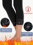 Damen Unifarben Retro Winter Lang Leggings
