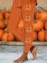 Damen Halloween (Kürbis) Lässig Alle Jahreszeiten Lang Leggings