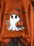 Retro Rundhals Halloween Sweatshirt