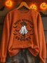 Retro Rundhals Halloween Sweatshirt