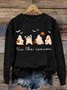 Lässig Rundhals Halloween Sweatshirt