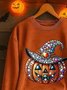Retro Rundhals Halloween (Kürbis) Sweatshirt