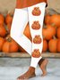 Damen Halloween (Kürbis) Lässig Alle Jahreszeiten Lang Leggings