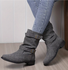 Retro Unifarben Slip On Flach Gerade Stiefel
