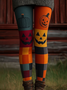 Damen Kariert Retro Alle Jahreszeiten Lang Leggings