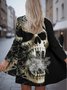 Damen Frühling/Herbst Oberbekleidung Retro Halloween Langarm V-Ausschnitt Jacke