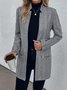 Damen Winter Oberbekleidung Retro Gestreift Langarm Jacke