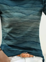 Lässig Abstrakt Rundhals Langarm T-Shirt