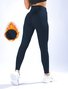 Damen Unifarben Lässig Winter Knöchelhose Leggings