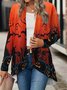 Damen Frühling/Herbst Oberbekleidung Retro Halloween Langarm V-Ausschnitt Jacke