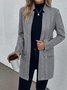 Damen Winter Oberbekleidung Retro Gestreift Langarm Jacke