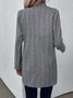 Damen Winter Oberbekleidung Retro Gestreift Langarm Jacke