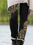 Damen Geblümt Lässig Alle Jahreszeiten Print Lang Leggings