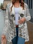 Damen Frühling/Herbst Oberbekleidung Retro Halloween Langarm V-Ausschnitt Jacke