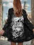 Damen Frühling/Herbst Oberbekleidung Retro Halloween Langarm V-Ausschnitt Jacke