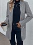 Damen Winter Oberbekleidung Retro Gestreift Langarm Jacke