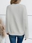 Retro V-Ausschnitt Geometrisch Sweatshirt Nahtverarbeitung