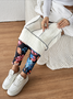 Damen Geblümt Lässig Winter Lang Leggings
